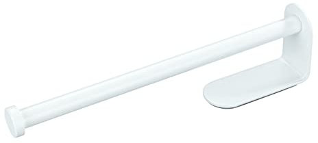 Wenko Portarrollos de cocina Nio, práctico soporte para rollos de cocina en aluminio, óptimo para fijar a azulejos o bajo armarios, dimensiones (An. x a x P): 27,5 x 4,5 x, 7 cm, blanco, 53215100
