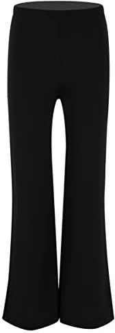 CHICTRY Pantalon de Danse Moderne Jazz pour Enfant Fille - Patte d'Éléphant, Jambe Large Évasé - Sport, Yoga, Pilates, Fitness - Bas Sportwear 3-14 Ans - Noir A 13-14 Ans