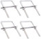 JJQHYC Pernos en U cuadrados M6 de 50 mm de ancho interior de 80 mm de largo, pernos en U de acero inoxidable con tuercas y placa M6 pernos en U, juego de 4