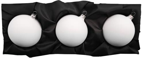 “Heaven” – 8 cm Weihnachtskugeln/Christbaumkugeln weiß matt