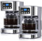 Taylor Swoden 2er-Pack 950W Kaffeemaschine mit Timer,1.5L Filterkaffeemaschine 12 Tassen, Abschaltautomatik, Tropf-Stopp, Wiederverwendbarem Filter und Heizplatte, BPA-frei, Grau - Pewter