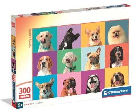 Clementoni Puzzle 300 pieces, Funny faces, Puzzle for Kids 9+ Years, 21739