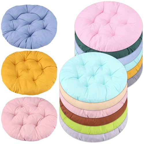 Sibosen 12 Pcs 16 Inch Round Floor Pillows Seating for Kids Adults Colorful Flexible Seating Pillows Chair Floor Cushions Reading Cushions for Classroom Home School Playing Yoga Meditation, 12 Colors
