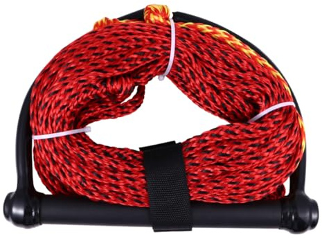 Veemoon Cuerda para Esquí Acuático y Wakeboard Mango Negro, Cuerda Remolcable de 1 Sección para Deportes Acuáticos, Accesorios para Embarcaciones y Navegación Segura Color Color Aleatorio
