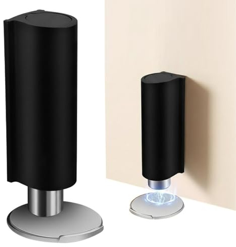 KINDLUME Tope Puerta Magnético, Topes para Puertas, Tope Puertas Suelo, Tope Puerta Iman, Sin Taladro Acero Inoxidable Invisible, para Puertas Interiores Hogar, Oficina y Baño