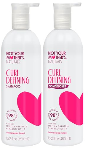 Not Your Mother's Naturals Curl Defining Shampoo and Conditioner Set - (2 Pack) 15.2 fl oz - Shampoo and Conditioner for Women with All Curl Types - Made with 98% Naturally Derived Ingredients