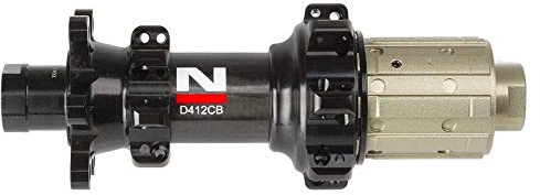 Novatec MTB Carbon discbrake hub, Straight Pull 4in1, Rear, 4 Sealed Bearings, Black, Alloy axle 12x142, 24 Holes, Alloy Cassette Body Shimano 11s (w/Spacer for 10s), Box