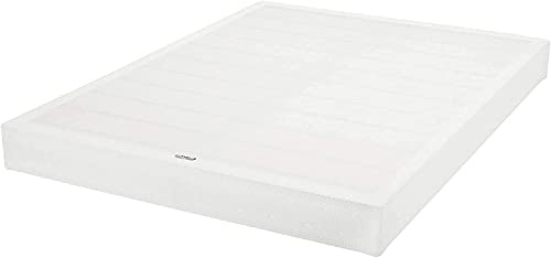 Amazon Basics Sturdy Smart Box Spring Bed Base, 7-Inch Height Mattress Foundation, Tool-Free Easy Assembly, Full, 74 x 53 x 7, White