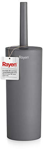 Rayen | Spazzolino WC con Coperchio | Pulizia efficiente | Ultra Morbido | 37x9,2cm