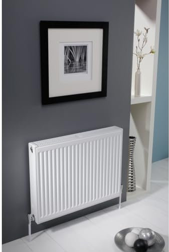 Kartell K-RAD Kompact Type 22 White 400mm x 400mm Double Panel with Double Convector Horizontal Radiator - D404K