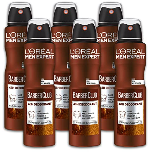 L'Oréal Män Expert 6-pack deodorantspray barberklubb deodorant 6 x 150 ml
