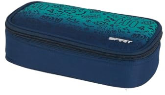itenga Federmäppchen Schüleretui MyBag ungefüllt1 Reißverschluss 1 Zipper Faulenzer Schlamperetui für Schule, Büro, Reisen Jungen und Mädchen (Blau - Muster Street)