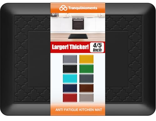 4/5 Inch Thicker Kitchen Mats Anti Fatigue Comfort Mat Standing Desk Rugs