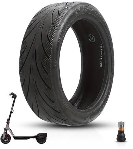 ANSENI Rueda Tubeless 60/70-6.5,Neumático 10 Pulgadas 10x2.50-6.5, Rueda de Repuestos para Patinete Eléctrico Segway Ninebot E3 E,Ninebot Max G30/G30D, Xiaomi 5/5 Pro/5 Max,Smartgyro K2 (1 Rueda)