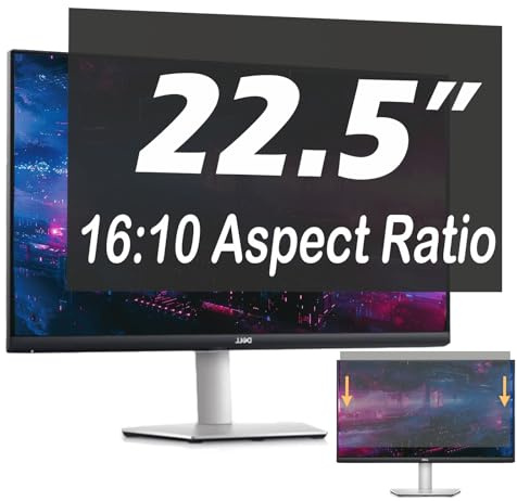 PRSPR Filtro privacy anti-spia da 22,5 pollici per laptop e monitor PC 16:10, protezione antiriflesso con blocco della luce blu, reversibile, facile da installare, design a scorrimento (22,5 pollici