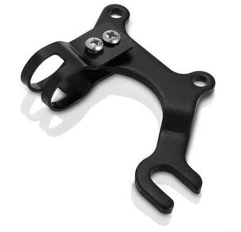 Staffa di conversione del freno a disco per bicicletta per telaio da 31,8 mm, adattatore di montaggio in acciaio inossidabile compatibile con ruota anteriore posteriore, nero (20 mm)