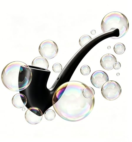 Tubo for Bolle Di Sapone, Soffiatore for Bolle Retrò Stampato In 3d, Soffiare Colorato E Divertente, Soffiatore for Bolle Creativo A Forma Di Tubo, Regalo Riutilizzabile(Nero)
