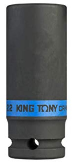 King Tony 443022M - 12 puntos en coche de tubo profundo impacto de 22 mm de 1/2 pulgadas negro