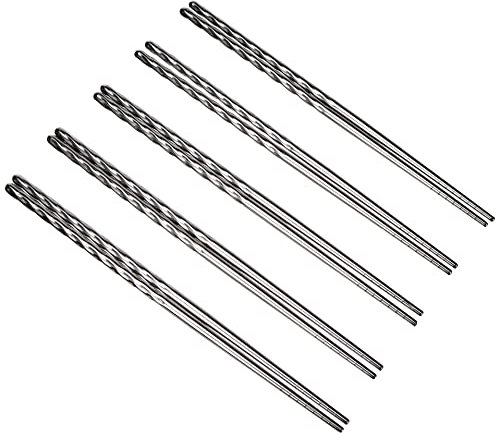 Fackelmann Asia Line Bacchette Cinesi, Acciaio, Argento, 23 x 11.7 x 0.7 cm