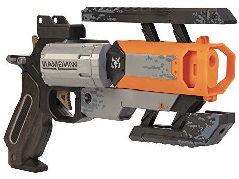 EA Apex Legends - Jakks Wingman Spielzeug Pistole, Replikat mit Nachstoß, zum Nachladen, grau, 407254