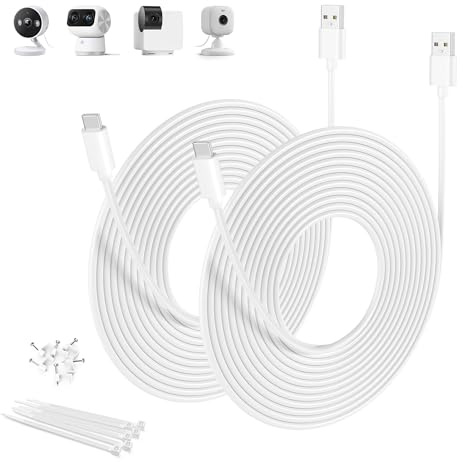 Basesailor USB A till USB C Laddningskabel 5M 2 Pack,Lång Rund USB C 2.0