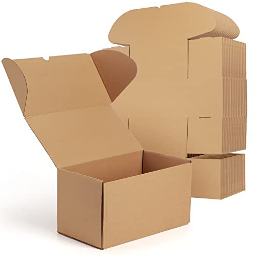 EYMPEU 20 Stück 28 x 15,3 x 15,3cm Braune Versandkarton, Kartons für kleine Gegenstände, Spielzeug, Schreibwaren und Weihnachtspäckchen
