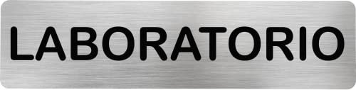 Becral® - Señal de acero inoxidable LABORATORIO | Placa puerta INOX | Señal informativa | Cartel Puerta 200X50mm