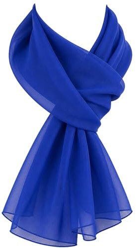 World of Shawls Chiffon Scarves Wraps for Wedding Party Special Occasions Women Plain Neck Scarf Soft Headwrap Girls Headscarf Sheer Wrap 45 x 160 Cm
