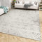 SIXHOME Grau 90 * 150cm Teppiche für das Wohnzimmer Neutraler Boho-Teppich Waschbar Rutschfester Moderner Geometrischer Teppich für Schlafzimmer Esszimmer Spielzimmer