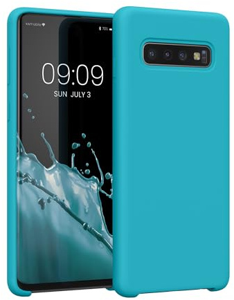 kwmobile Handyhülle für Samsung Galaxy S10 Hülle - Case Silikon - Kabelloses Laden - Schutzhülle Cover in Cool Glacier