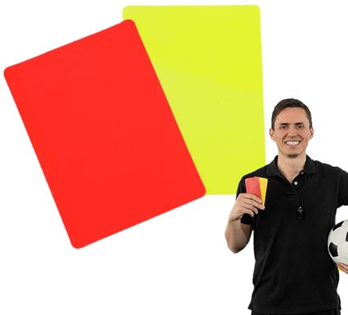 Schiedsrichterkarten - 2PCS Sturdy Football Refere Accessoire Kit | Professionelle Fußball -Karten -Schiedsrichter -Karte Für Rot -gelbe Karten Für Multifunktionale Sportarten Für Den Sportwettbewerb