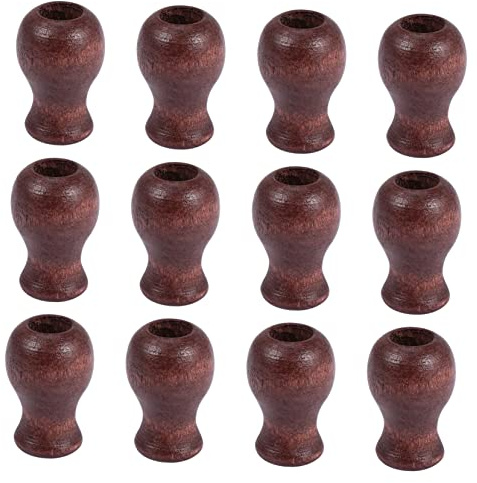 HOLIDYOYO Pack De 12 Borlas De Cordón De Madera para Persianas, Perillas De Cable para Cortinas y Estores De Ventana, Ideales para Decoración y Reparación
