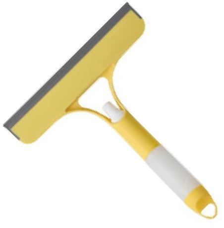 Window Puller Mirror Cleaner Glass Cleaner 3-in-1 Window Wiper with Spray Function, Spray Wipers for Mirrors, Tiles and Windows (Yellow)