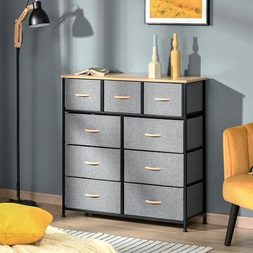 Farmhouse Drawers Storage Cabinet, Chest Dresser Organizer for Bedroom Hallway Closet Entryway