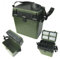 New Fishing Tackle Seat Box Green Storage Seatbox Compartments - Coarse Sea Beach from Teme Valley Tackle