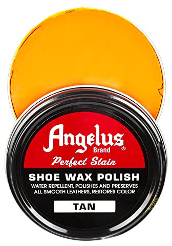 Angelus Brand Perfect Stain Shoe Wax Polish, 3 fl.oz, Tan