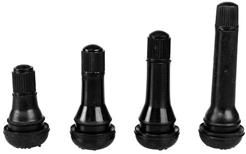 Haskyy je 100 x Autoventil Gummi TR413 & TR414 I Snap-in-Pkw Gummi Ventile I Ventilkappe Reifen Ventilaufsatz