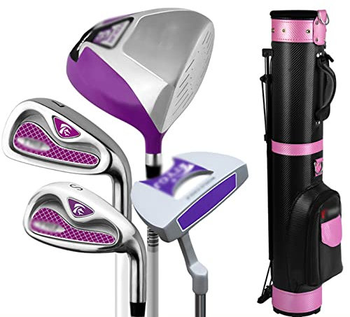 Halber Satz Golfschläger für Damen, Golfschläger-Set, Golf-Rechtshänderschläger für Anfänger, 4 Golfschläger, mit Tasche