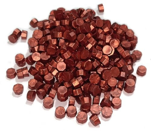 Wachs Achteckig Wachssiegel Stempel, 500 Stück siegelwachs Perlen, für Vintage Siegellack und Brief, Einladungen, Karten, Paket Geschenk (Burgunderrot, 500)