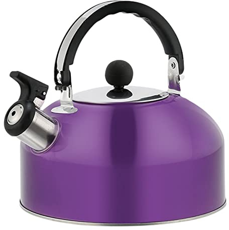 SENZZ Bouilloire à thé sifflante en Acier Inoxydable de 1,8 l avec de Cuisson, poignée Ergonomique, bouilloires légères pour poêle de Camping avec sifflet