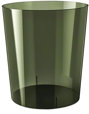 Baoblaze Contenitore per immondizia, Cestino per rifiuti Minimalista Rotondo Trasparente, Cestino per la Carta straccia per Camera da Letto, toletta, Bagno, Verde S