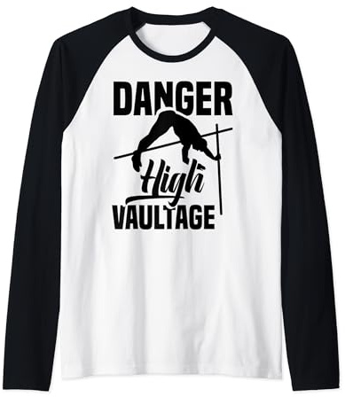 Pole Vaulting Shoes Pole Jumper Spikes Gloves Pole Vault Raglan Baseball Tee