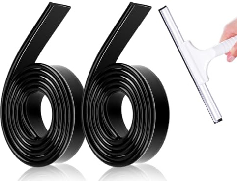 Lhbwhiz - 2 Piezas de Goma para limpiaparabrisas,limpiaparabrisas cortable,Goma de Repuesto para Cortar,limpiaparabrisas de Repuesto,limpiaparabrisas de Goma Blanda,Labio de Goma(Negro,105 cm)