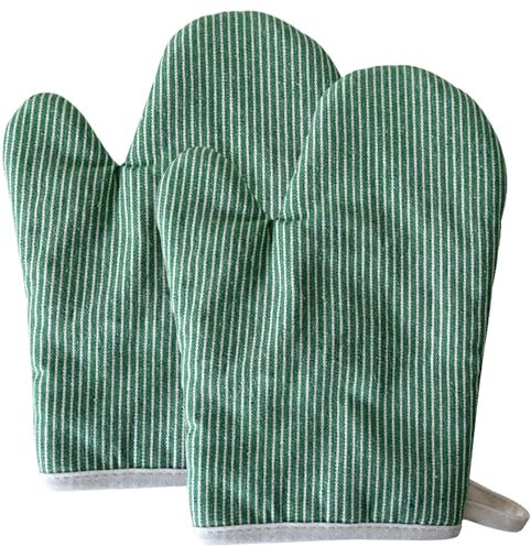 Mlysnd Guanti Da Forno, Guanti Cucina (1 Paio) 19 X 26cm, Proteggono le Mani Dalle Alte Temperature Spessi e Resistenti, Adatti per la Cucina e la Cottura al Forno Guanti Forno(verde)