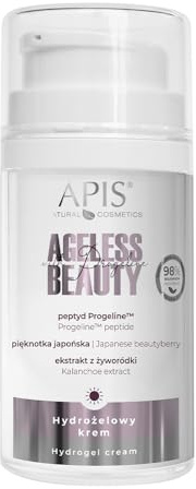 Apis AGELESS BEAUTY Hydrogel Tagescreme mit Progeline - 50 ml - Feuchtigkeitsspendende und regenerierende Gesichtspflege mit Hyaluronsäure, Uplevity und Rosenwasser