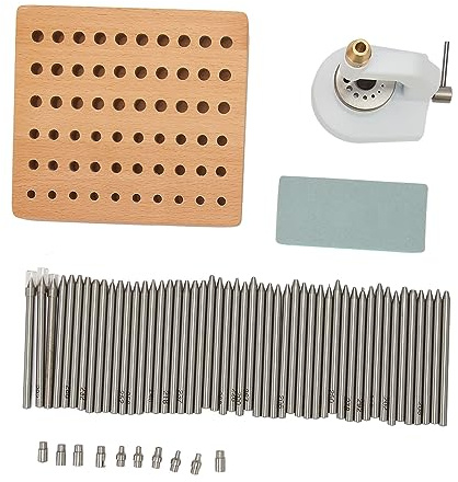 Titta på Reparation Staking Tool Press Set, Titta på Press Set Watch Reparation Staking Tool Watchmaker Jewelling Punching Kit med 50 Slag 10 Stakes