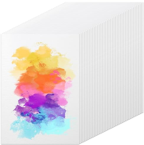 Papel para Acuarela 300 g/m², 40 Hojas Bloc de Papel Acuarela A6 Watercolor Paper 15 x 10 cm,para Manualidades de Tarjetas Postales, Blocs de Notas, Tarjetas de Felicitación, Artistas y Estudiantes