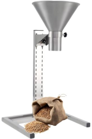 Manuell matningstratt i rostfritt stål med öppet stativ, kommersiell påfyllningstratt, flera utloppsdiametrar 2–18 cm, idealisk för fyllning av säckar, tunnor, hinkar och bulkmaterial StyleA-16cm