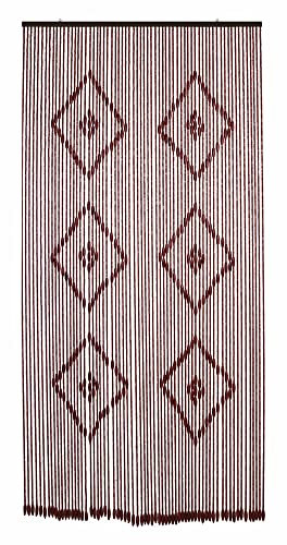 VERDELOOK Tenda in Legno per Interno ed Esterno, 120x240 cm, Marrone, Fili 80