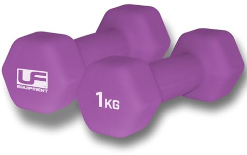 Urban Fitness Neoprene Covered Hex Dumbbells Fitness (Pair) Purple 2 x 1kg